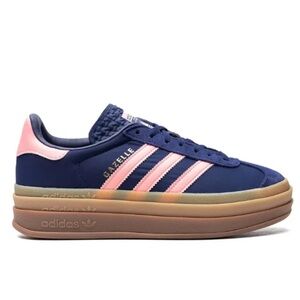 adidas Gazelle Bold "Dark Blue/Pink Spark" sneakers size 6 1/2